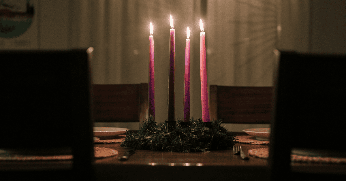 Advent wreath and candles