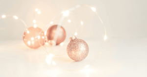 Christmas ornaments and lights