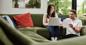 Couple reviewing their finances