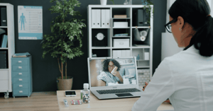 Doctor on telehealth call with patient