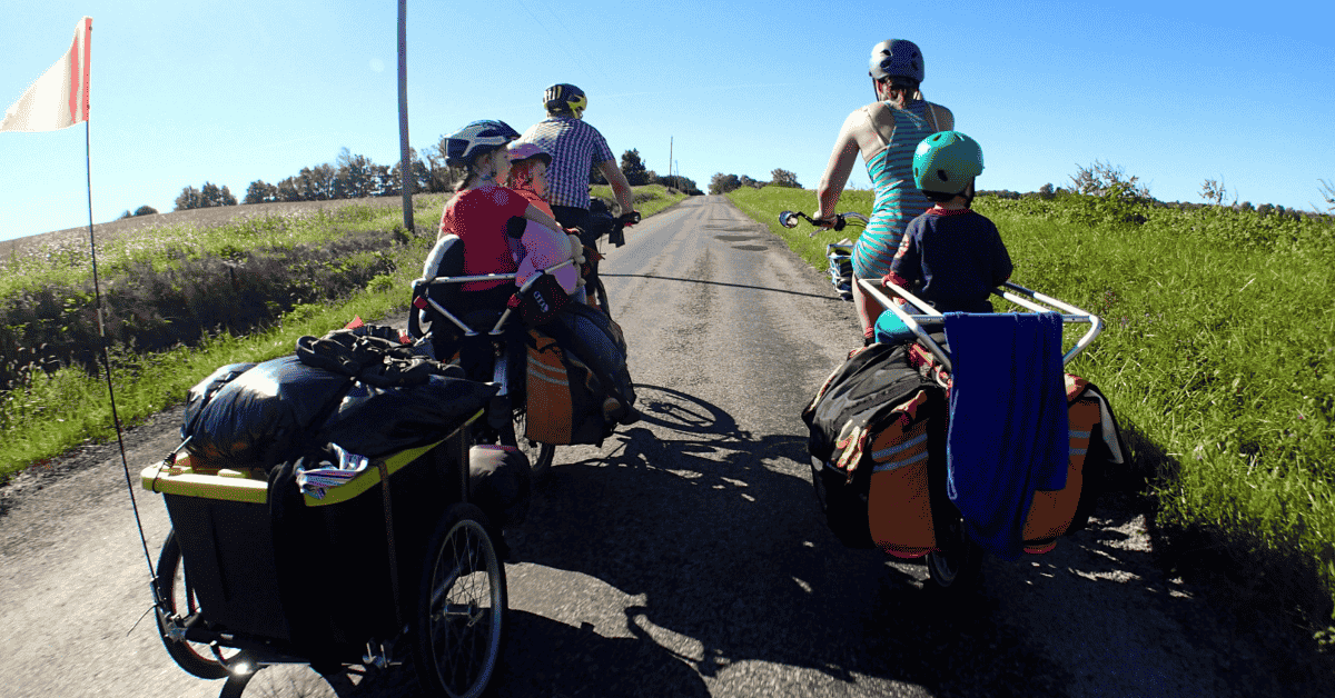 Family biking