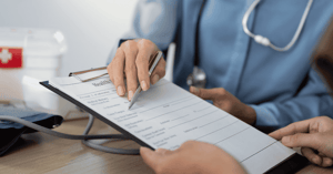 Woman at a health appointment