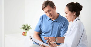 Man consulting with his doctor