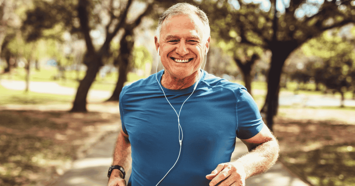 Man jogging in the park