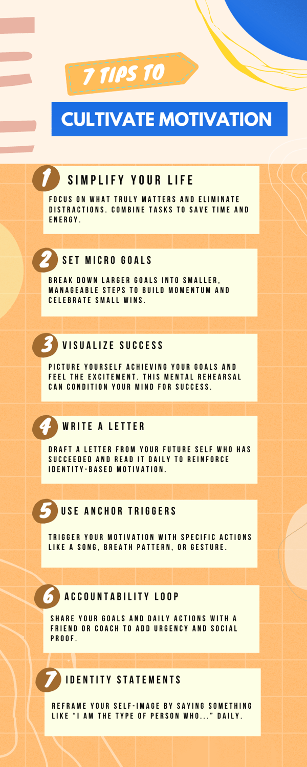 Tips to cultivate motivation