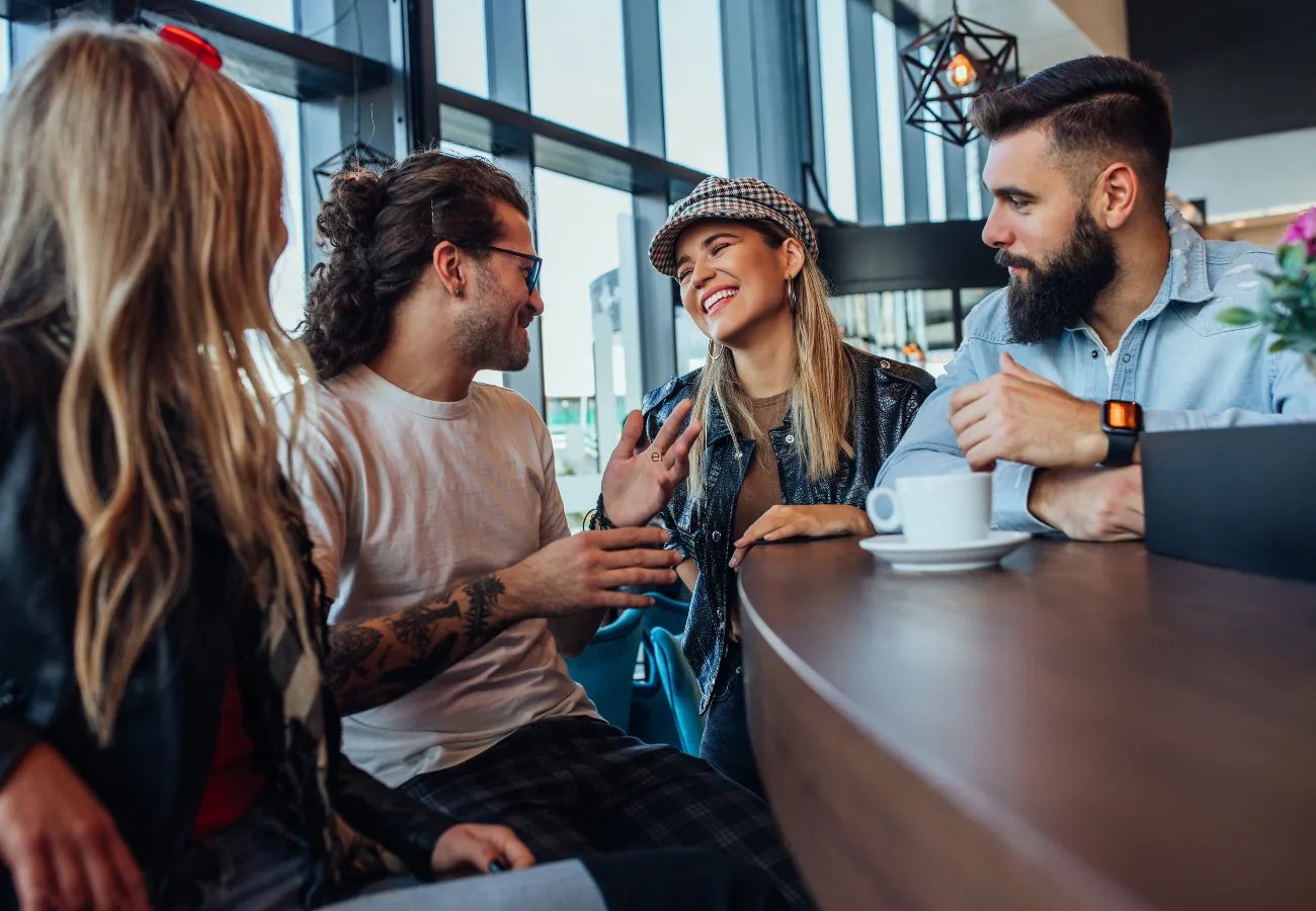 socializing with friends