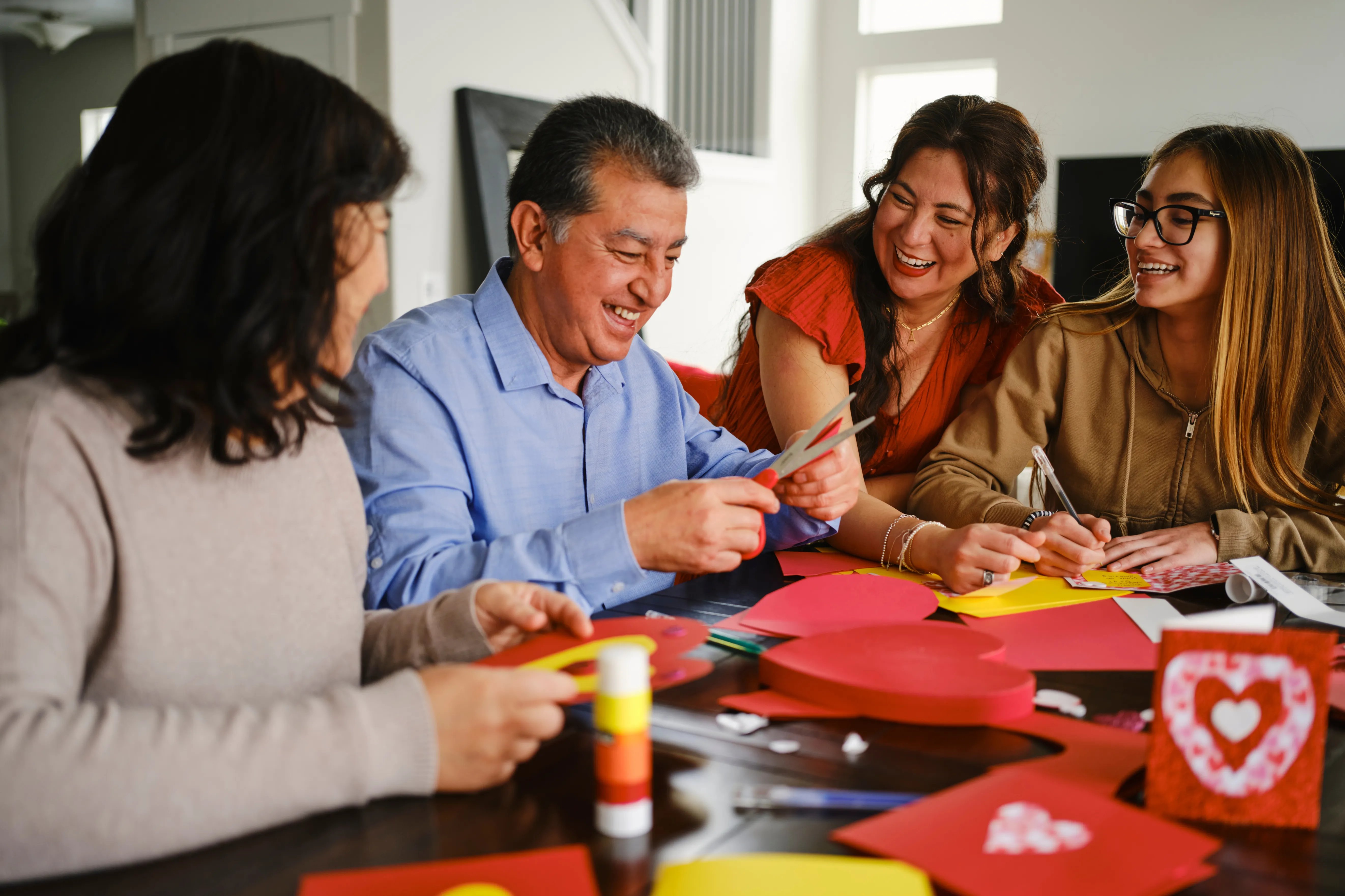 family crafts on Valentines Day