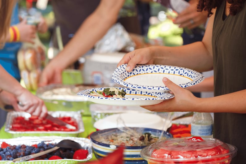 food on table