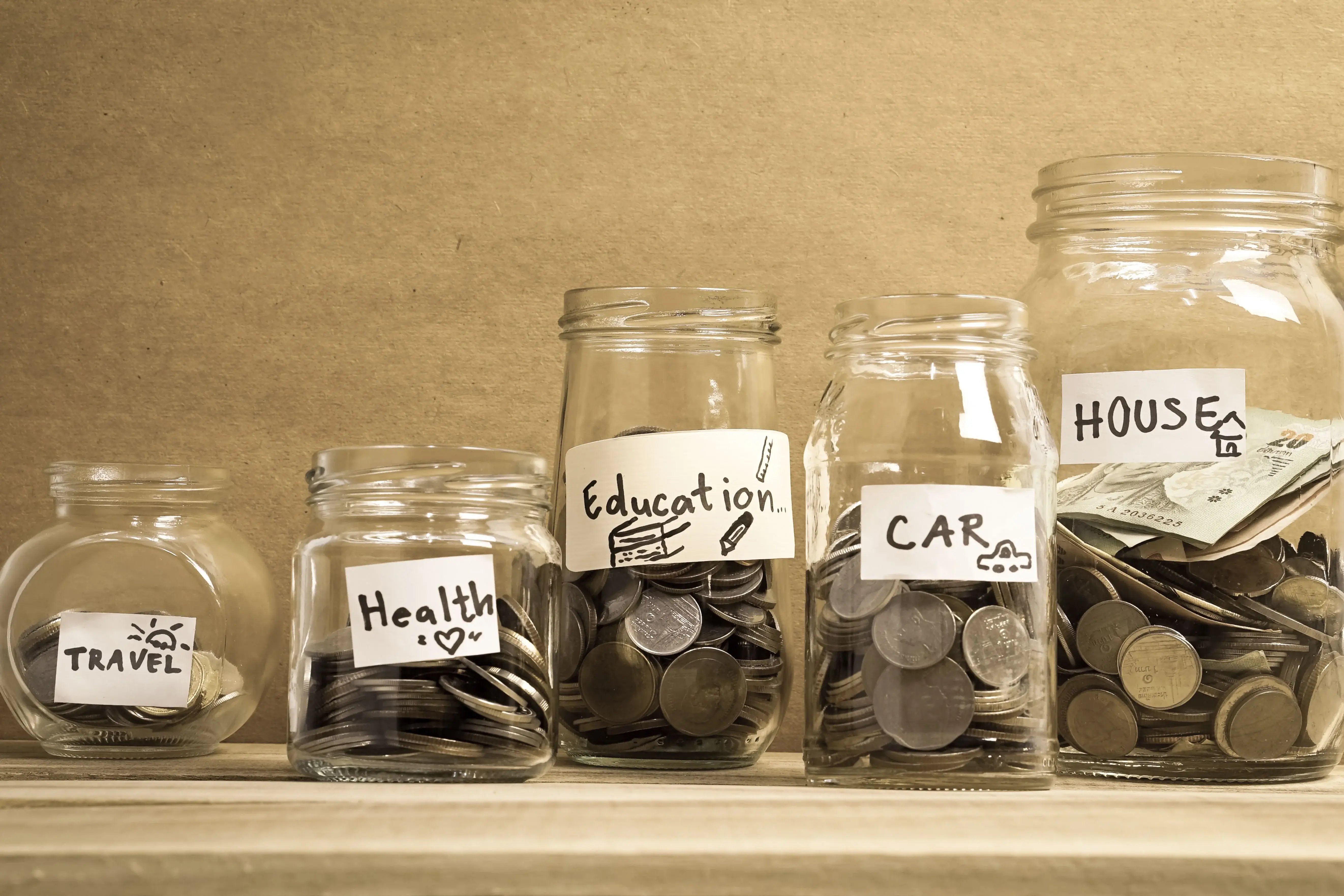jars of savings