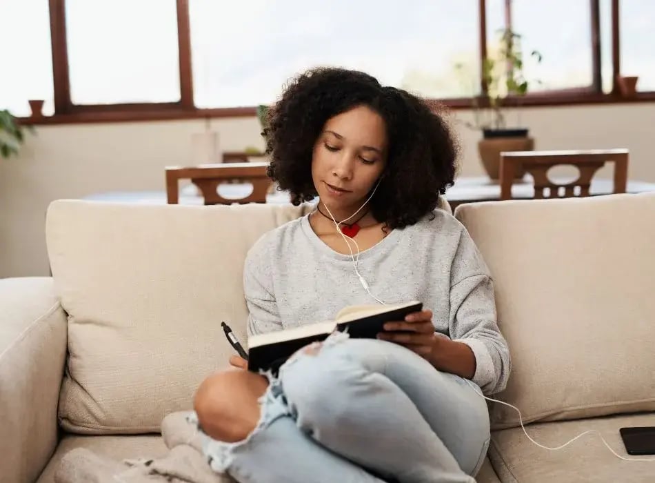 woman journaling