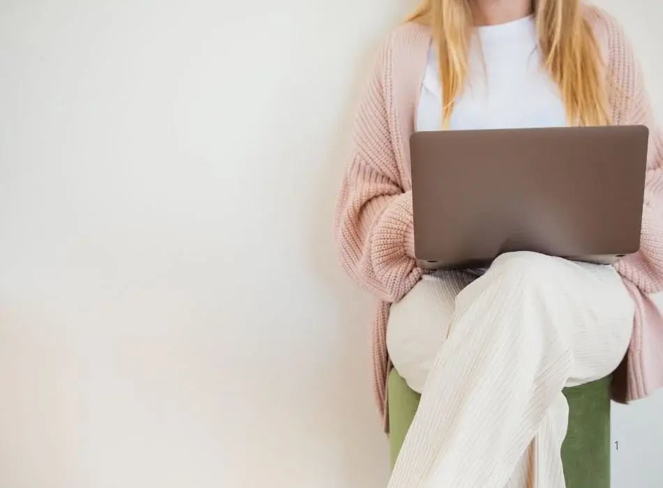 woman on computer