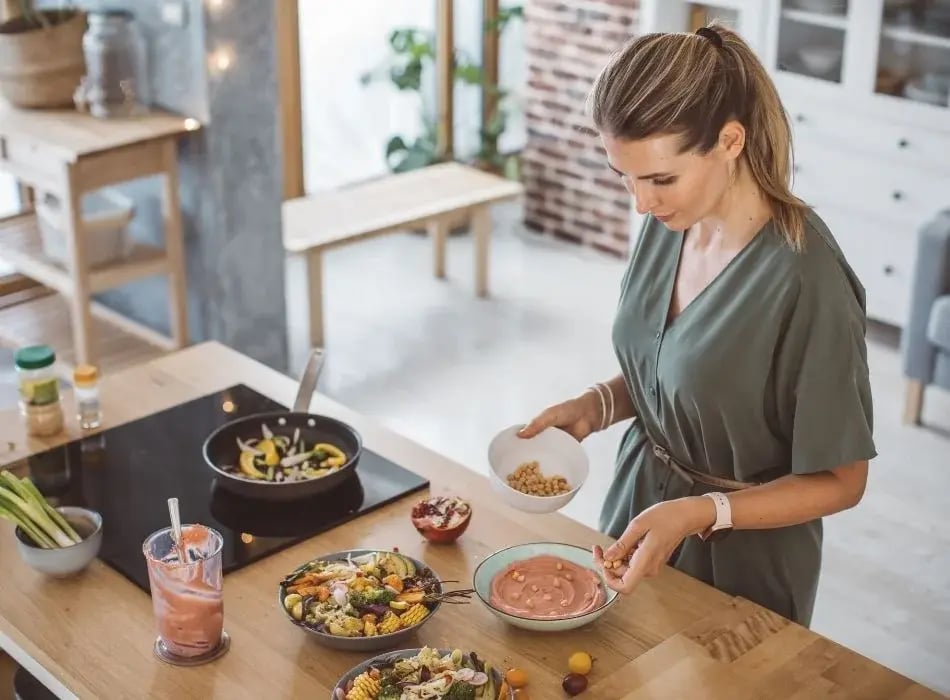 woman cooking