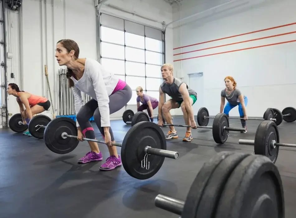 group working out together