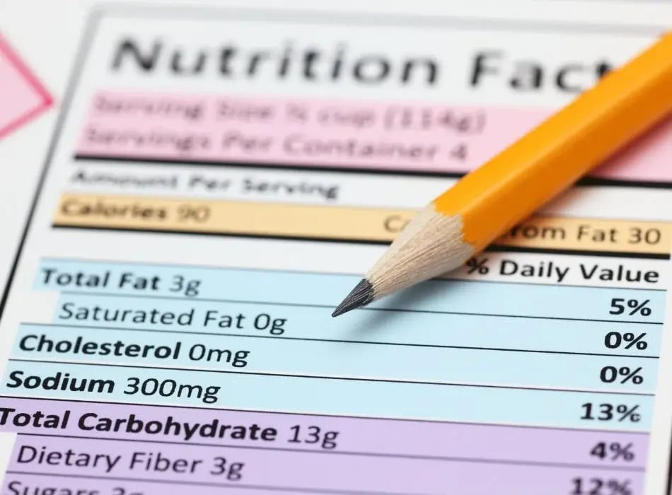 nutrition label