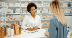 Woman at the pharmacy