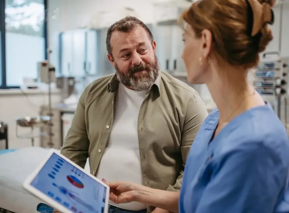 man at doctor appointment