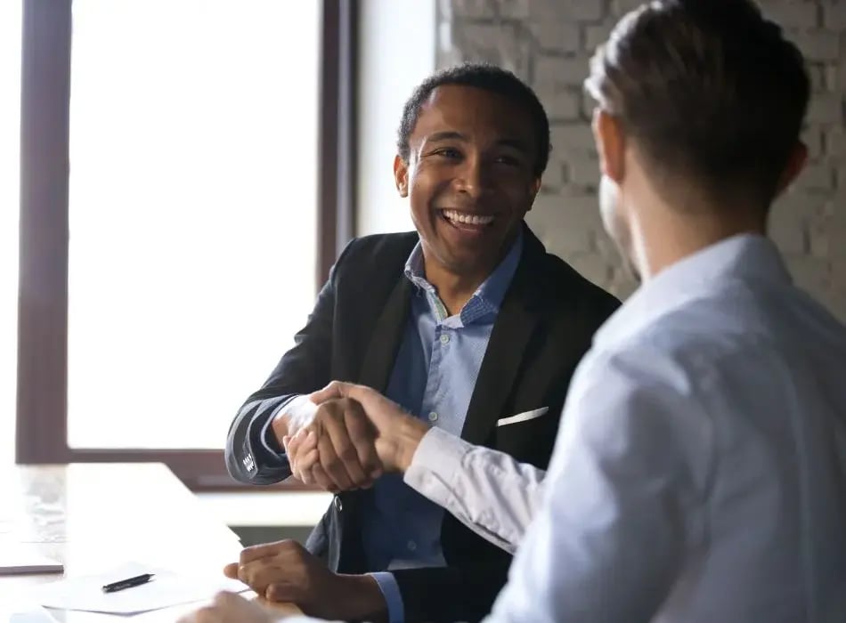 2 men in meeting